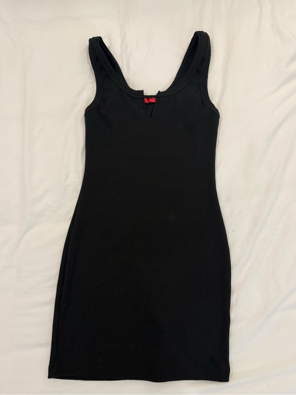 Black Ribbed Tank Dress Size Large! Perfect for summer!